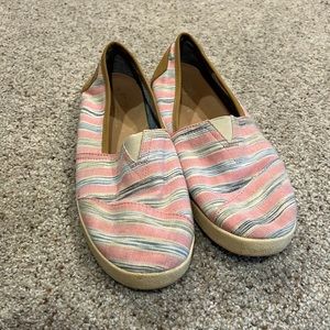 TOMS Striped Shoes Size 11
